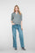 Geisha Damen-Wide-Leg-Jeans mit Seitenstreifen