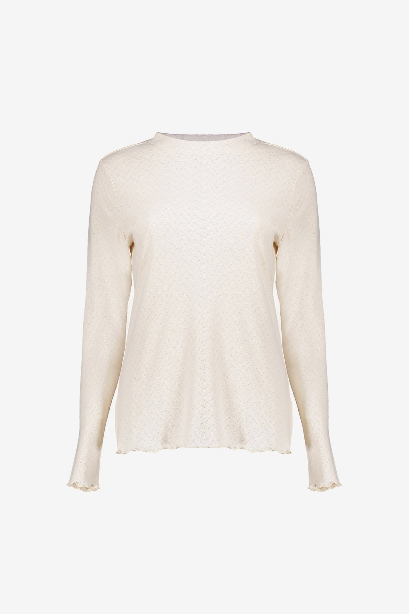 Geisha Damentop mit Ajour-Zickzackmuster