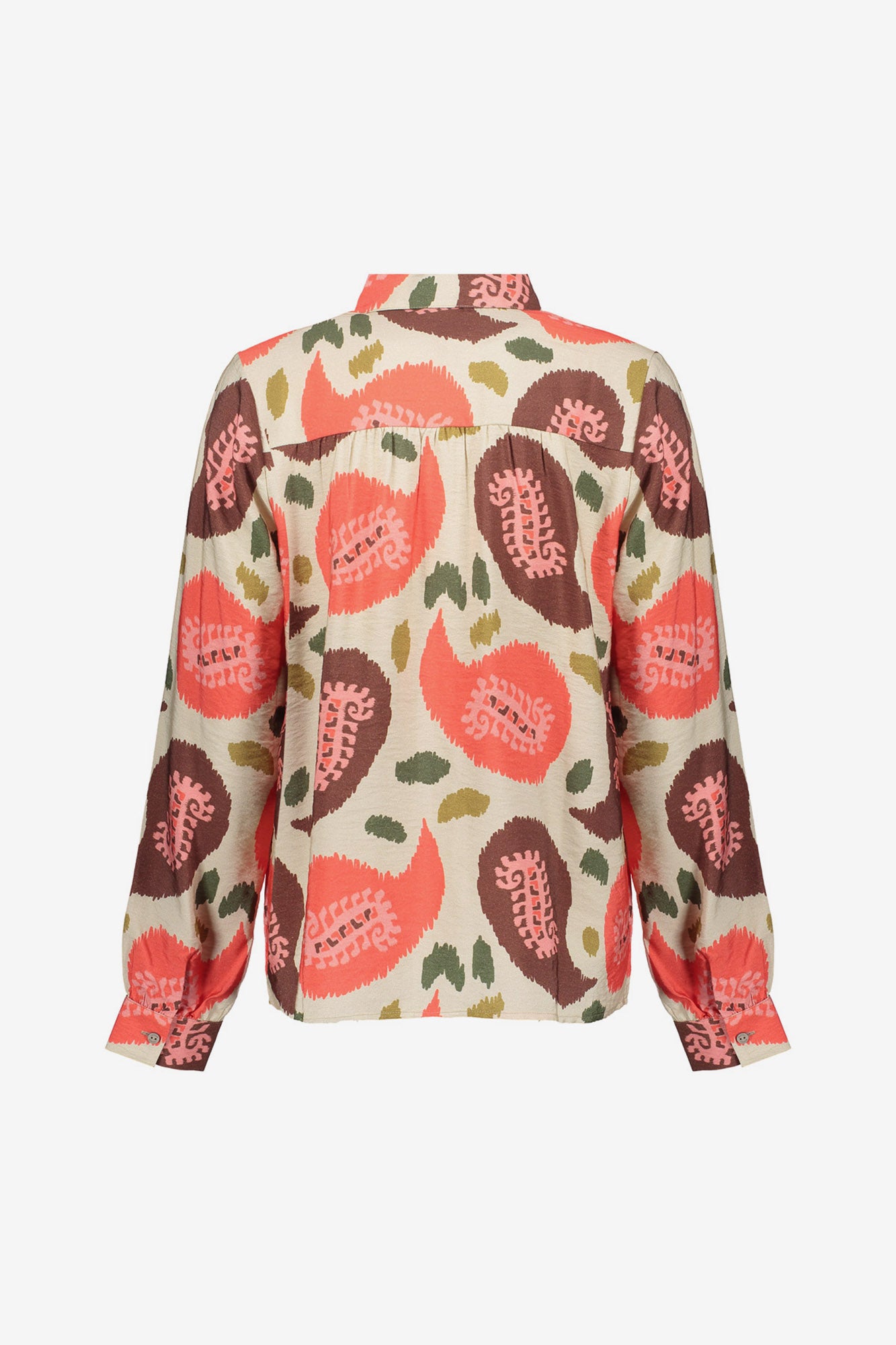 Geisha Damenbluse mit farbenfrohem Print