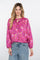 Geisha Damenbluse mit Print und Zierkordel