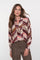 Geisha Damenbluse mit grafischem Wellenmuster