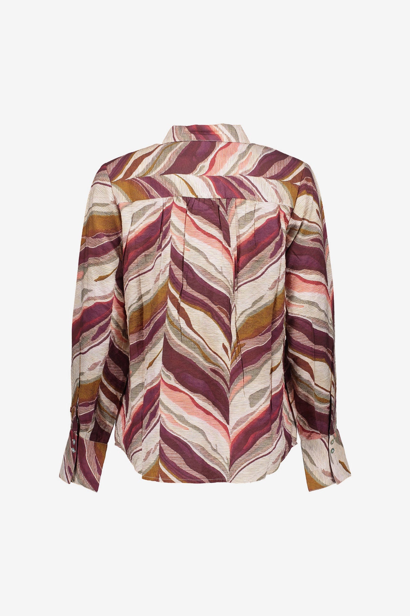 Geisha Damenbluse mit grafischem Wellenmuster