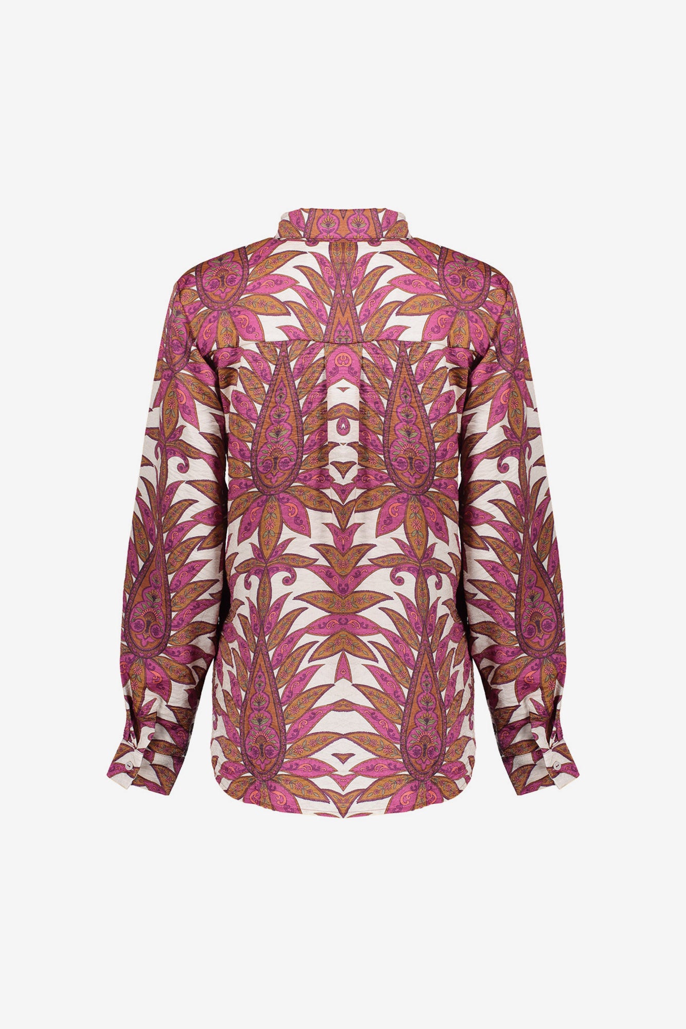 Geisha Damenbluse mit farbenfrohem botanischem Print