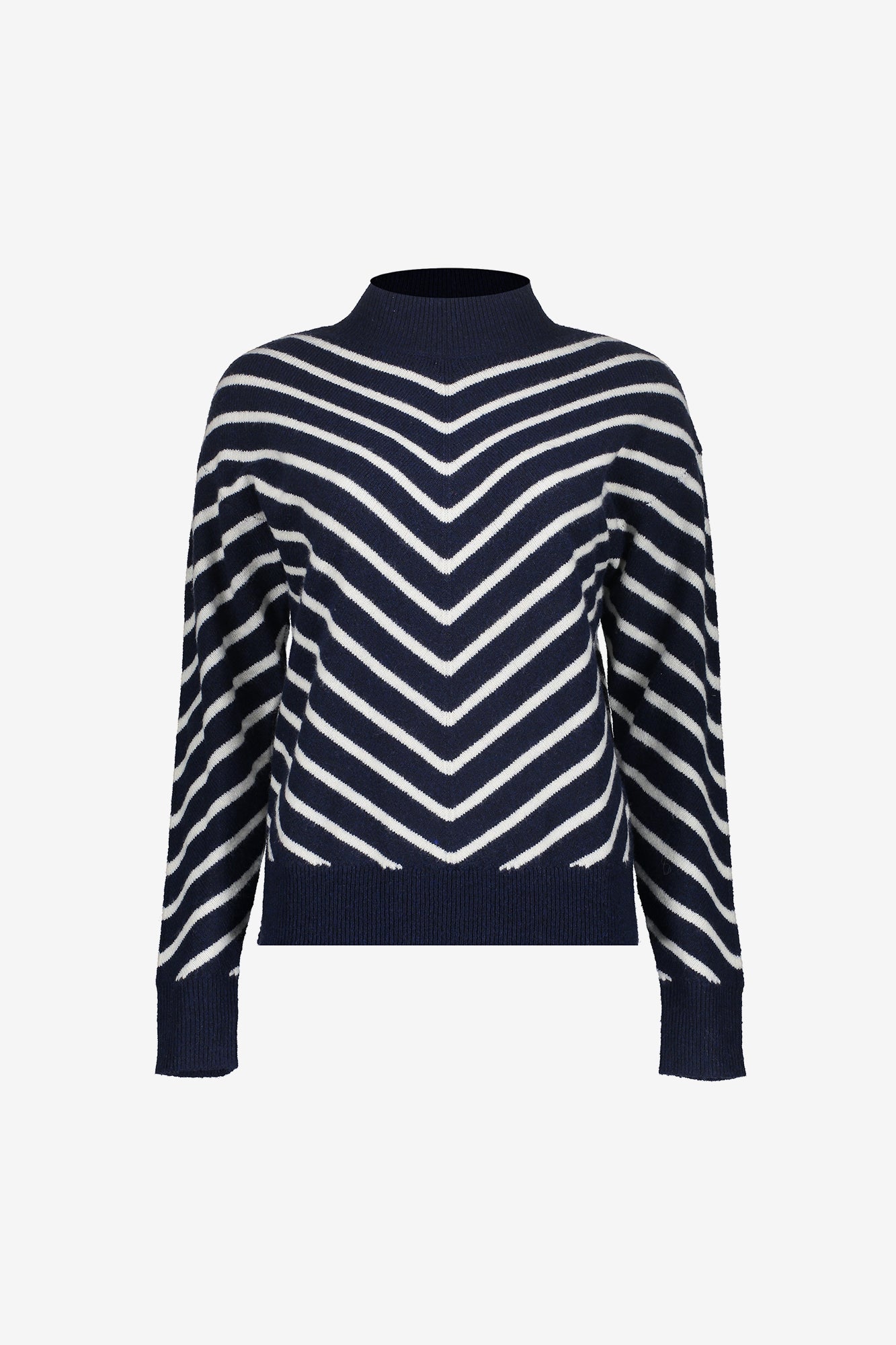 Geisha Damenpullover mit Streifenmuster und Rollkragen