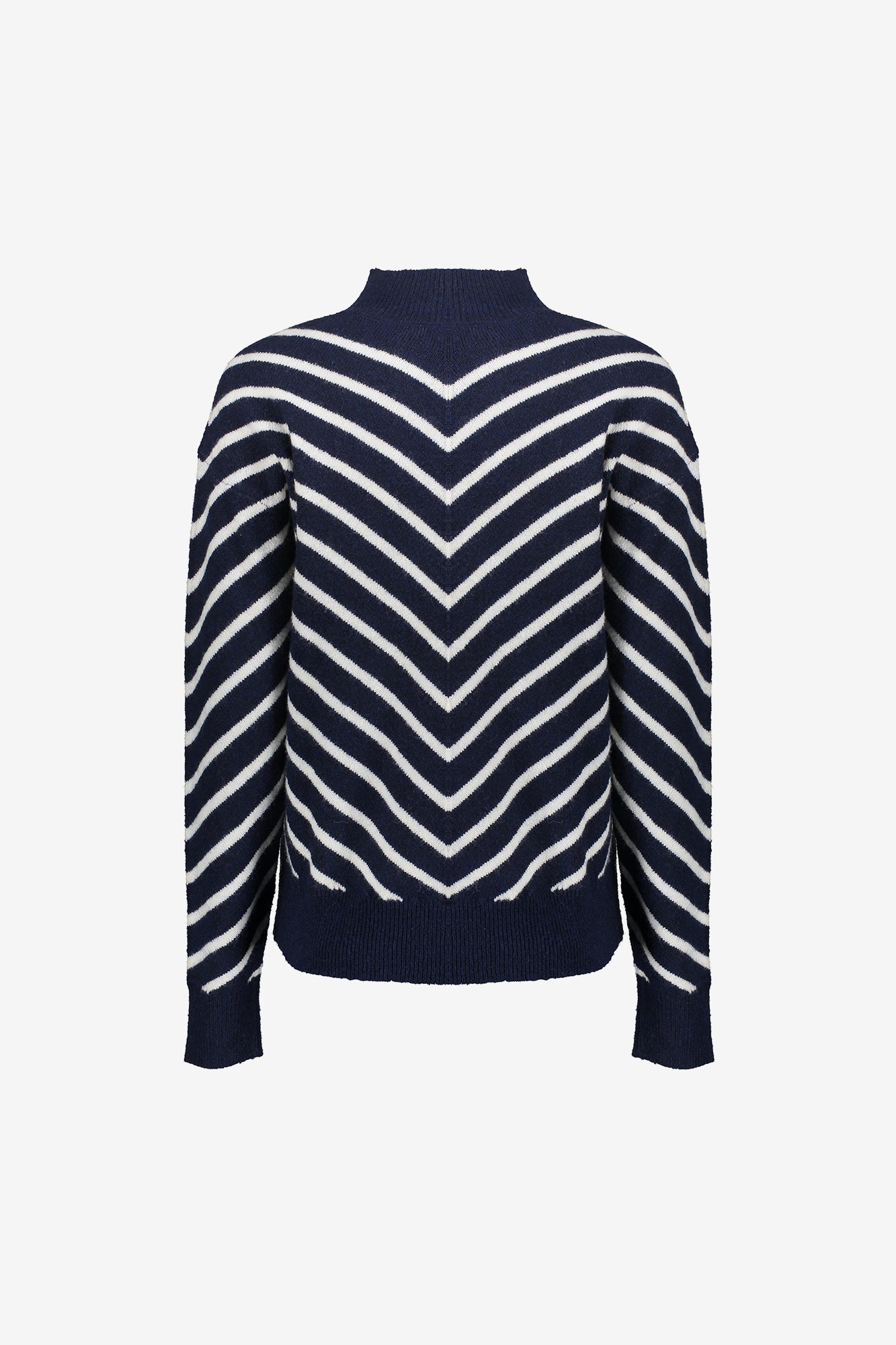 Geisha Damenpullover mit Streifenmuster und Rollkragen