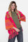 Geisha Damen bunter Poncho mit Fransen