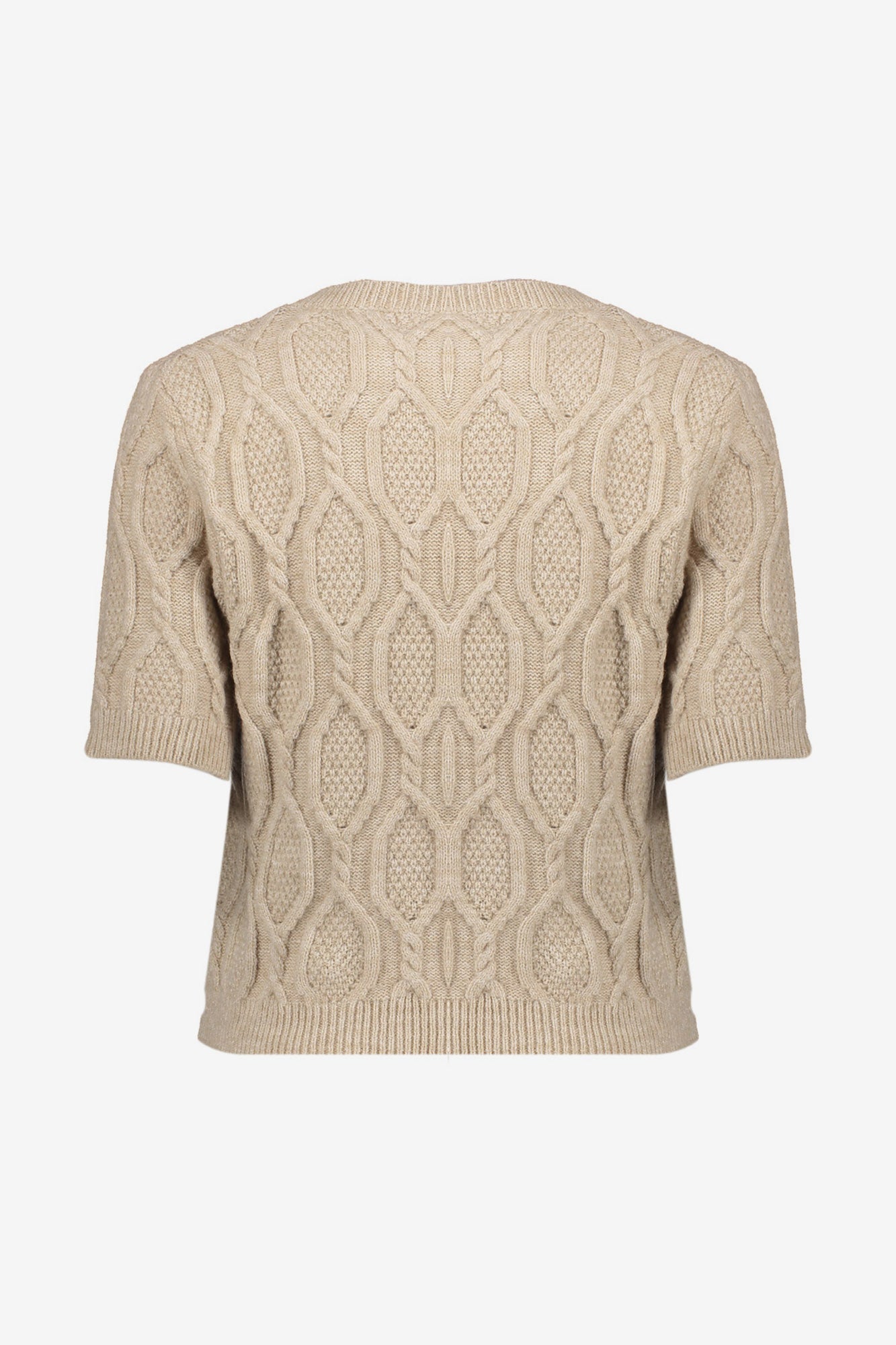 Geisha Damenstrickpullover mit Rundhalsausschnitt und Perlen
