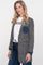 Geisha Damen-Langblazer mit Fischgrätenmuster und Denim-Akzenten