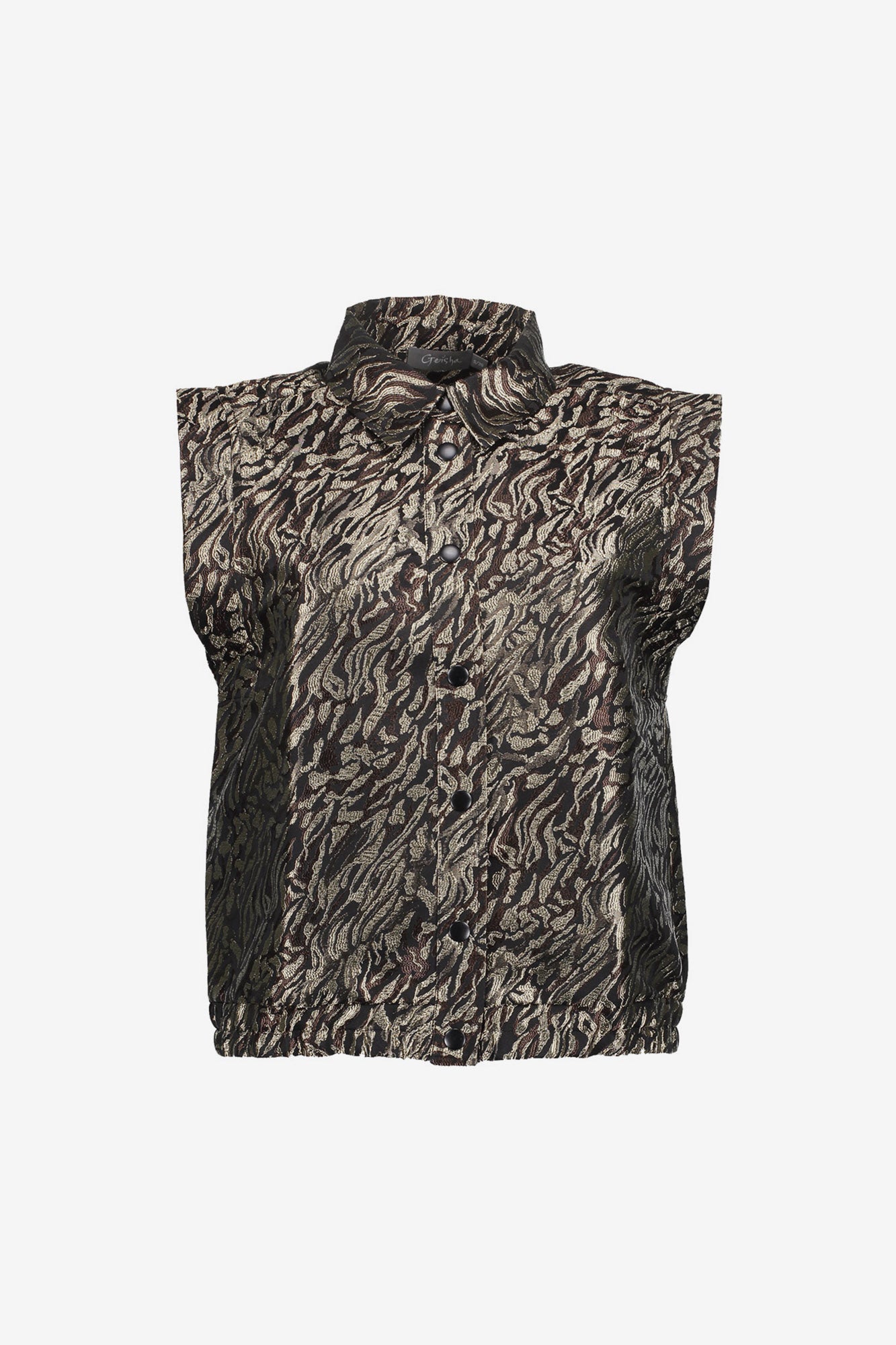 Geisha Damenweste mit Zebraprint