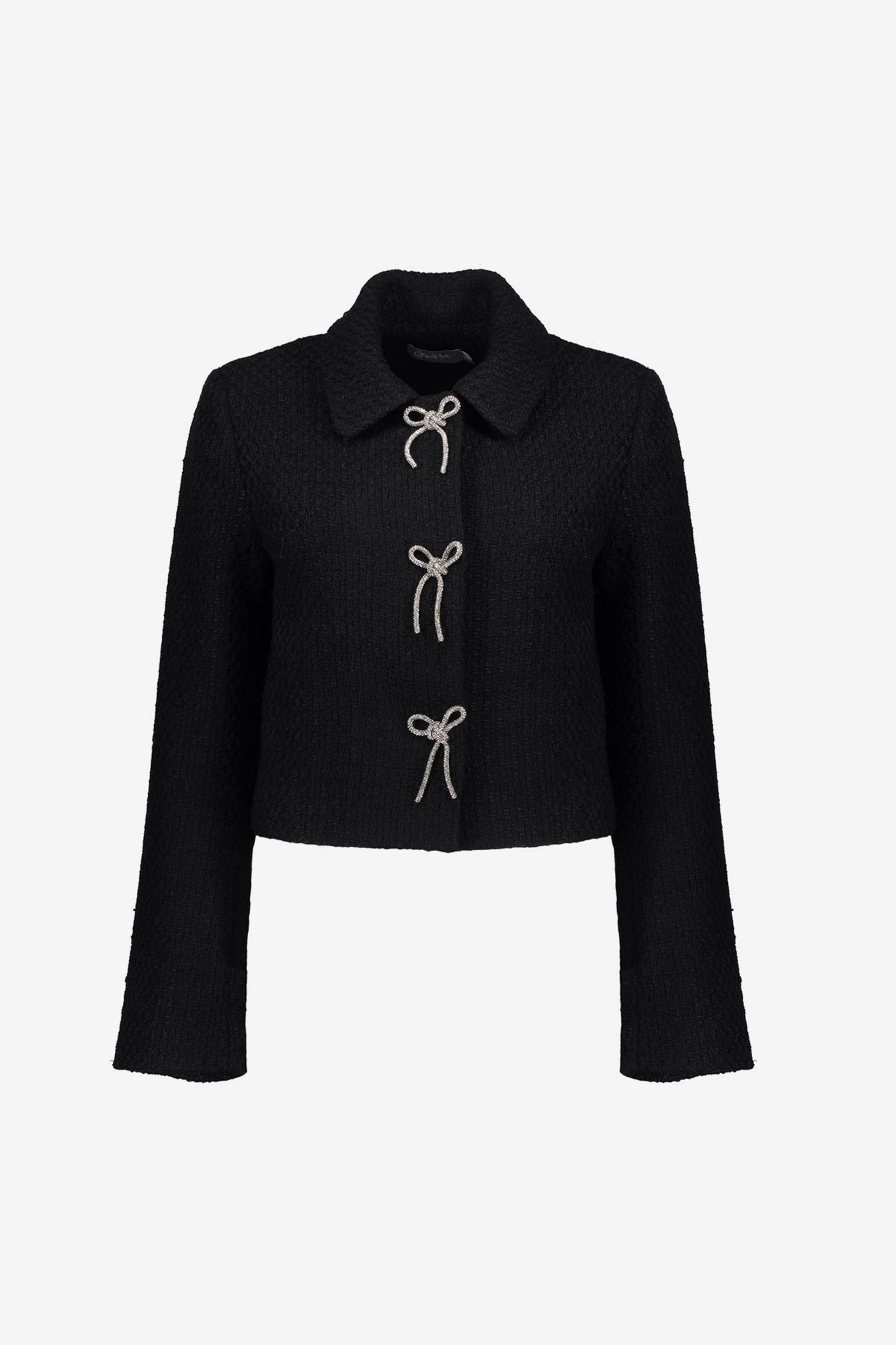 Geisha Damenkurzjacke mit Glitzerschleifen-Details