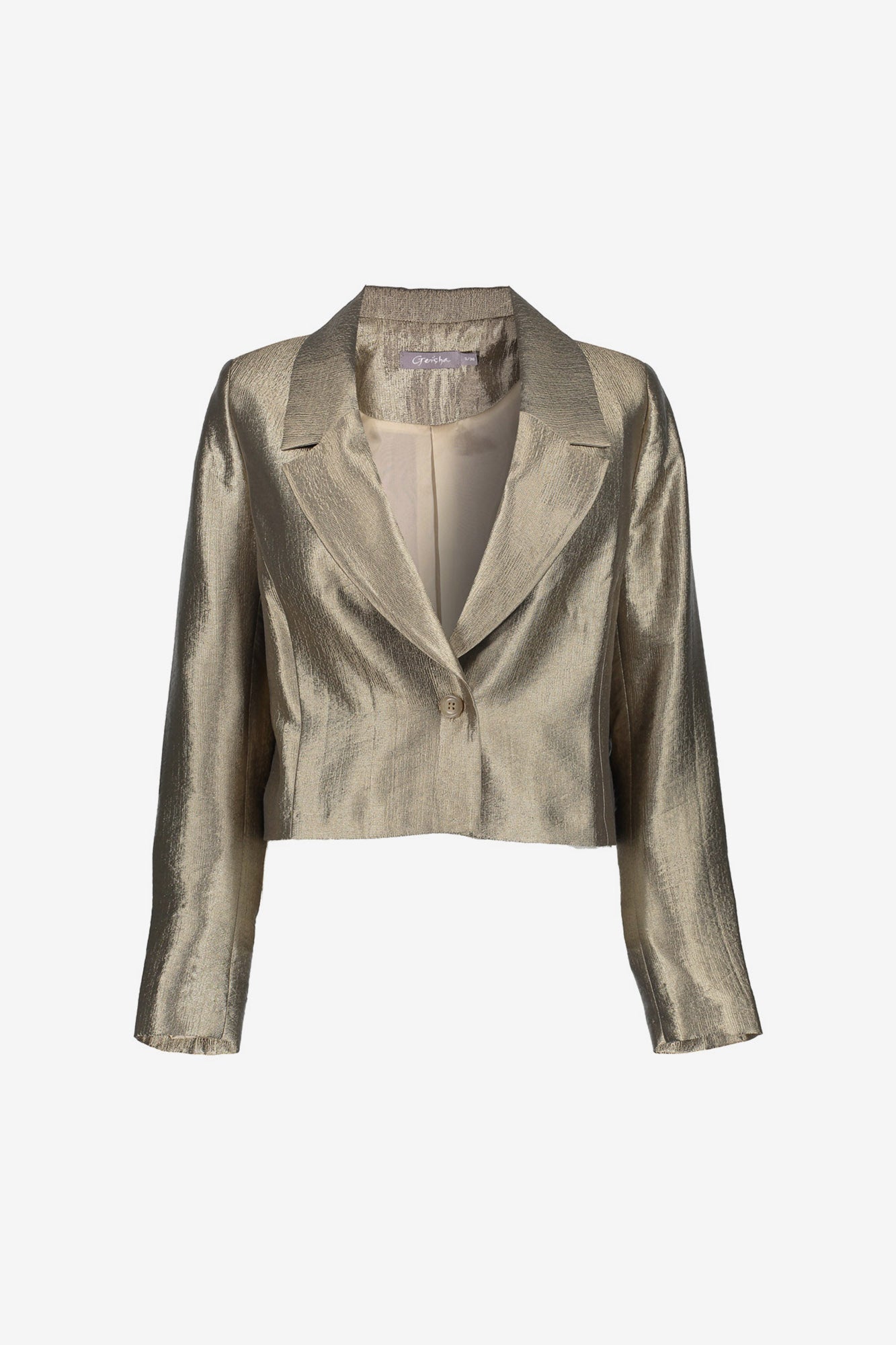 Geisha Damenkurzblazer in Gold mit Reverskragen