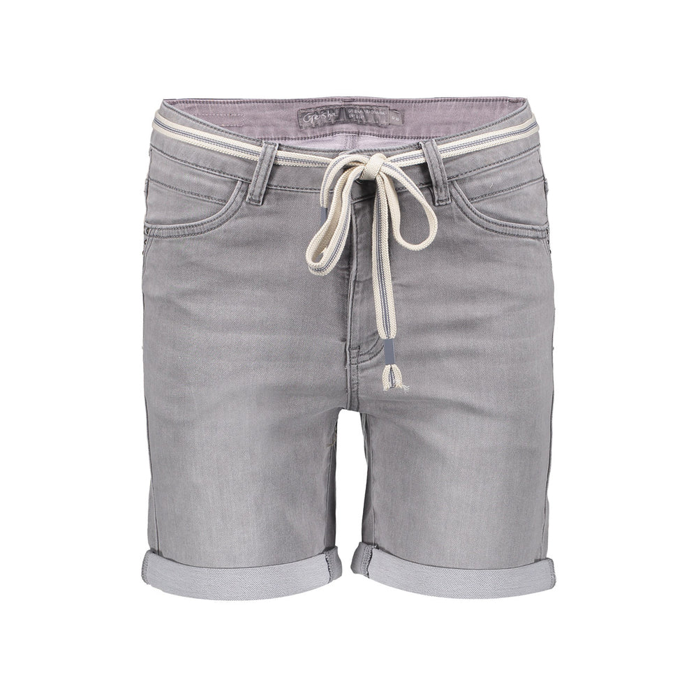 Geisha Fashion Damen Skinny Shorts mit umgeschlagenen Beinen