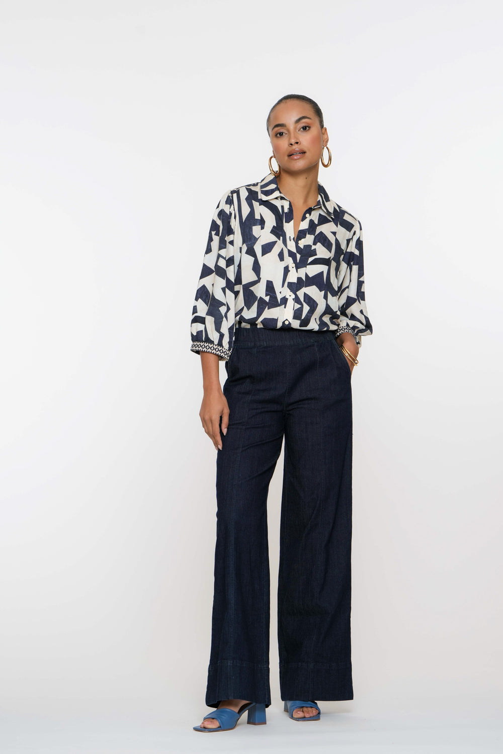 Geisha Fashion Damen weit geschnittene Hose