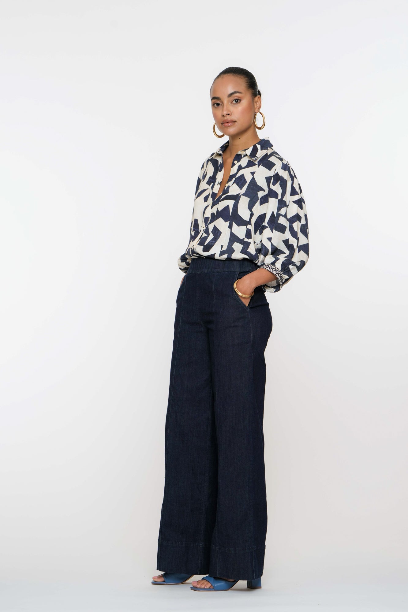 Geisha Fashion Damen weit geschnittene Hose