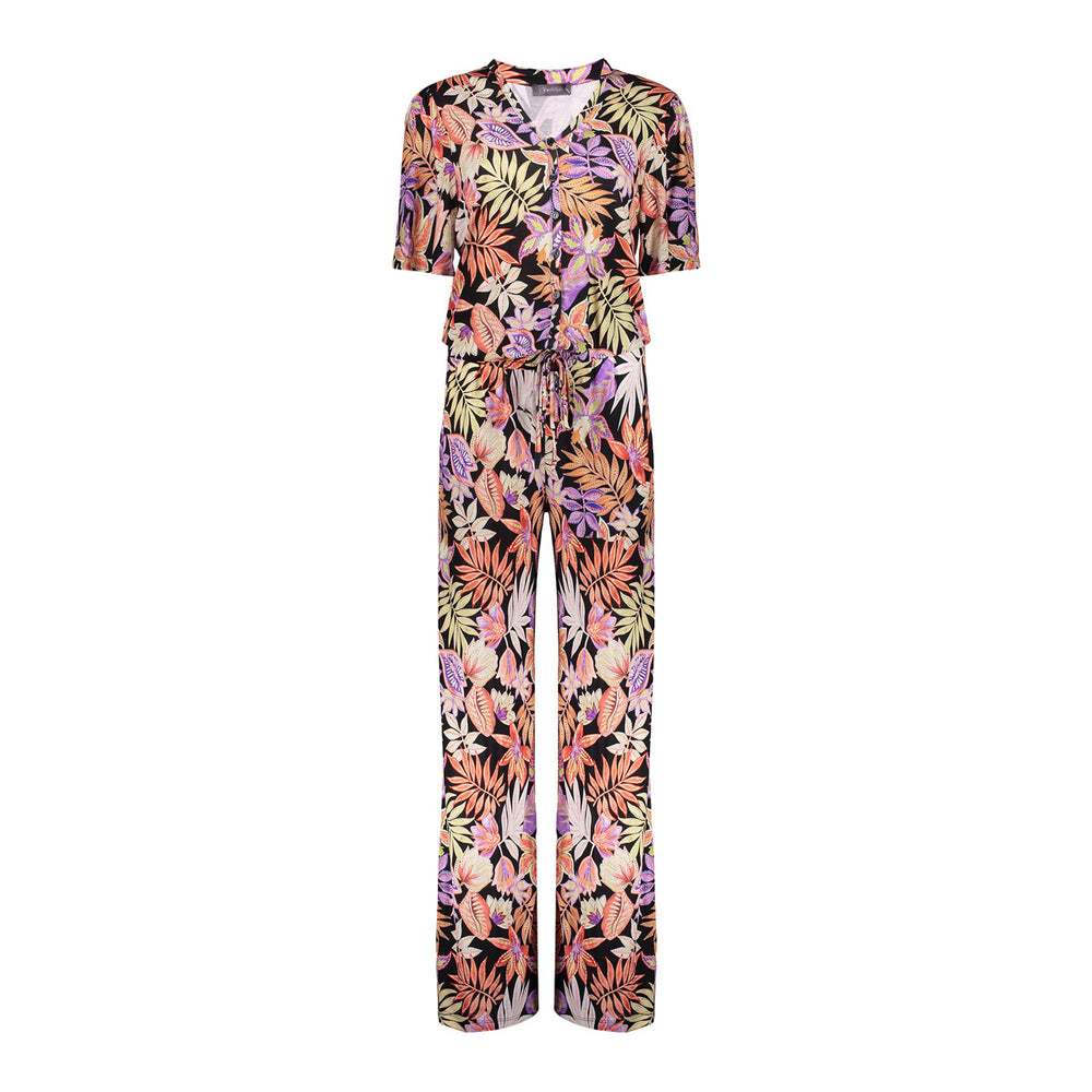 Geisha Fashion Damen Jumpsuit mit Print – Gerade Passform