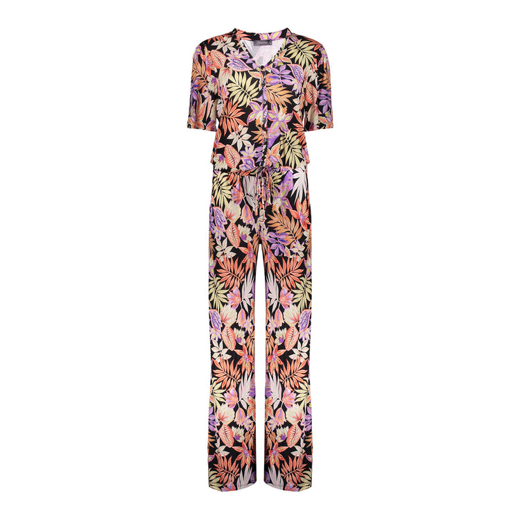 Geisha Fashion Damen Jumpsuit mit Print – Gerade Passform
