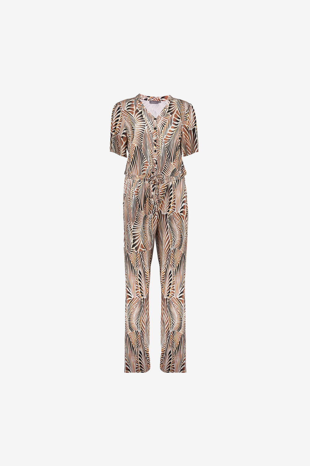 Geisha Fashion Damen Jumpsuit mit Print und geradem Bein