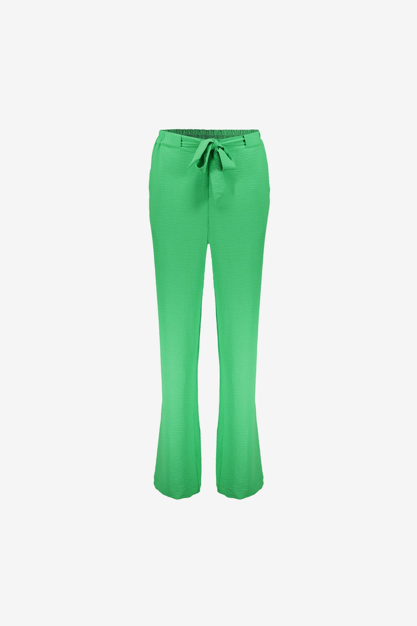 Geisha Fashion Damen Crinkle Hose mit Stoffgürtel