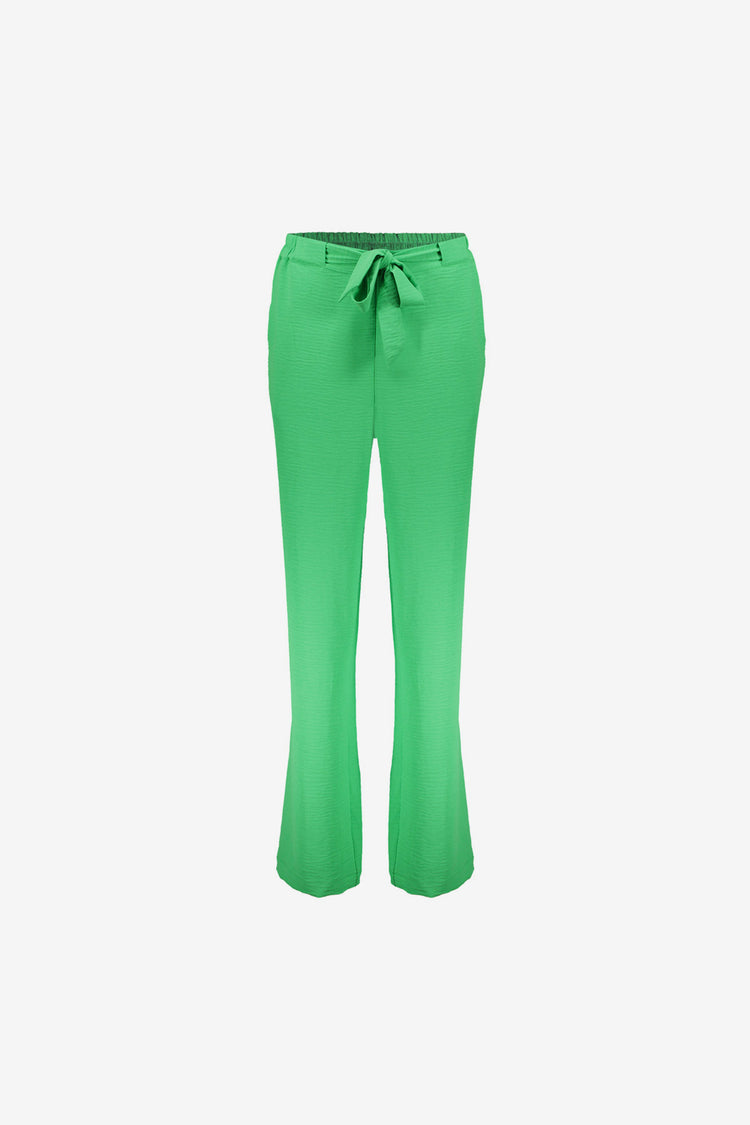 Geisha Fashion Damen Crinkle Hose mit Stoffgürtel