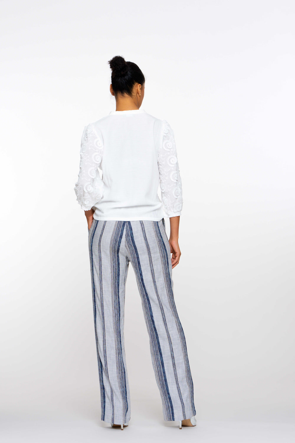 Geisha Fashion Damen Hose mit Lurex-Streifen