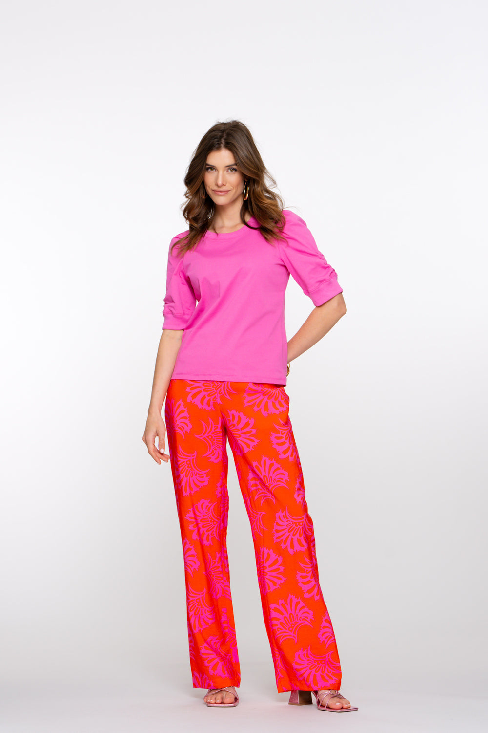 Geisha Fashion Damen Two-Tone Gewebte Hose