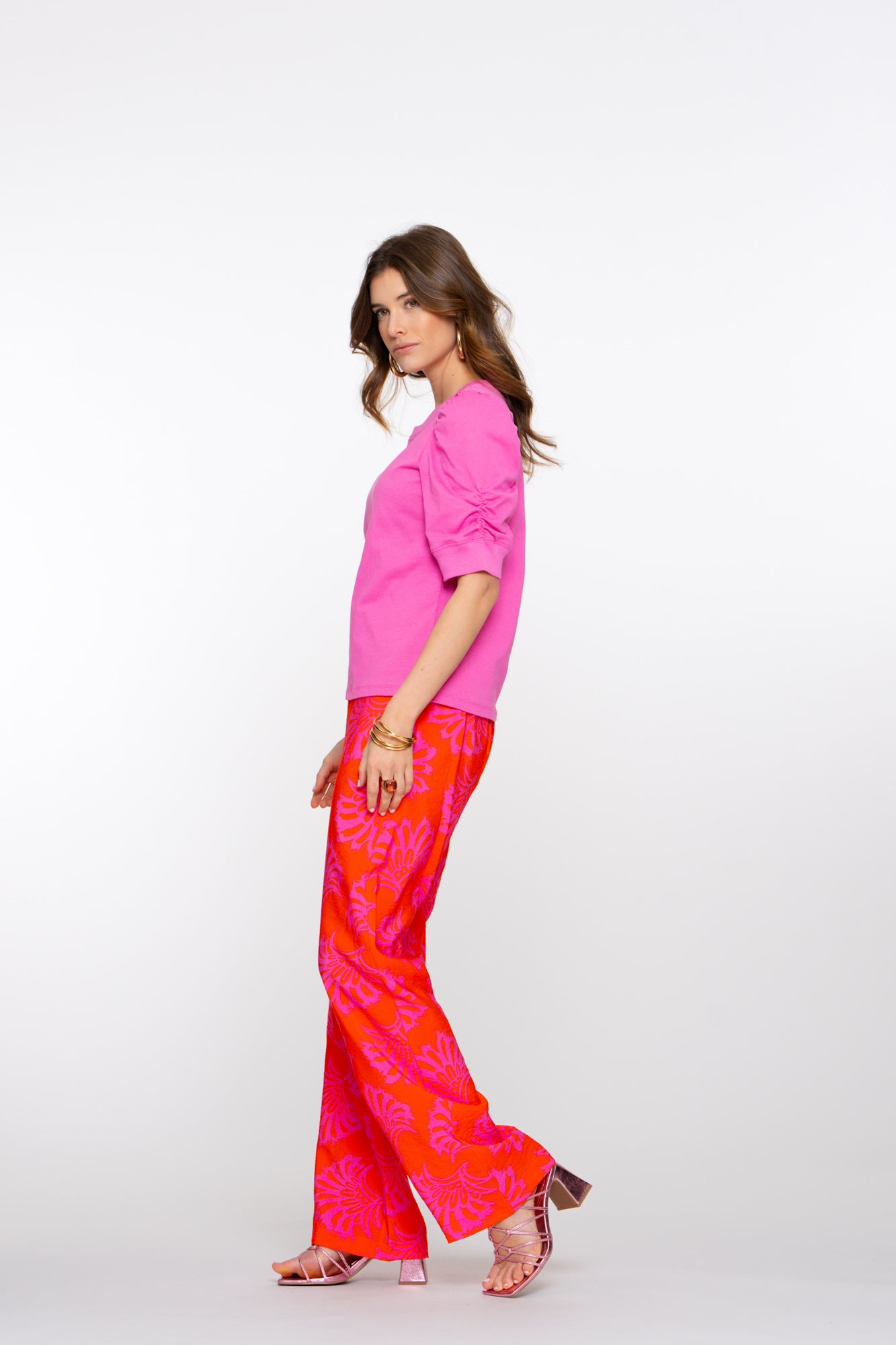 Geisha Fashion Damen Two-Tone Gewebte Hose