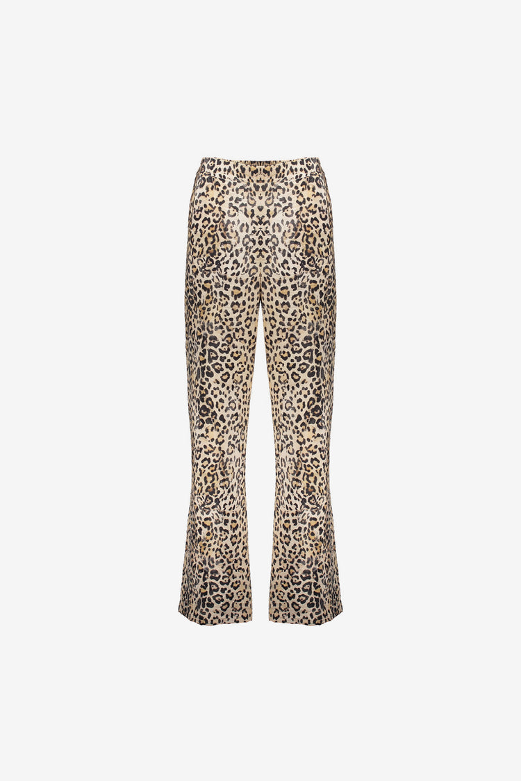 Geisha Fashion Damen Straight Fit Hose mit Leopardenmuster