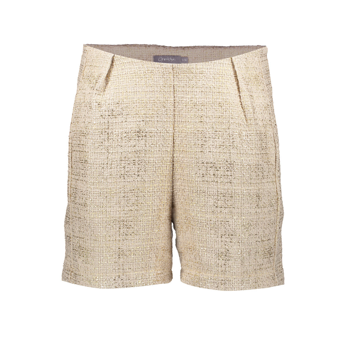 Geisha Fashion Damen Lurex Tweed Shorts