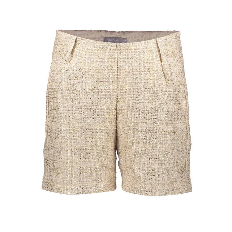 Geisha Fashion Damen Lurex Tweed Shorts