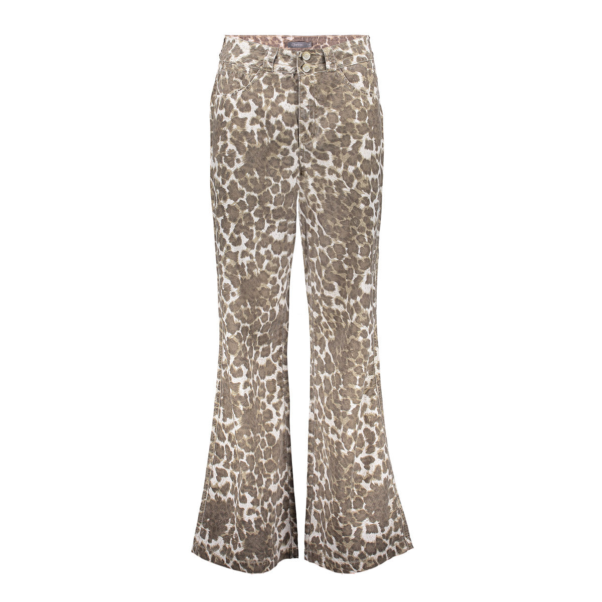 Geisha Fashion Damen Straight Leg Jeans mit Leopardenmuster