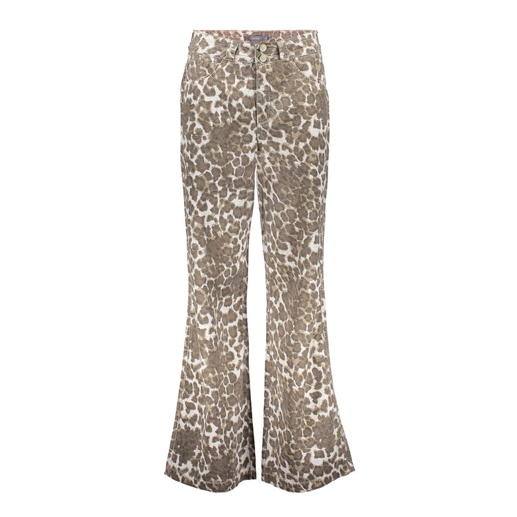 Geisha Fashion Damen Straight Leg Jeans mit Leopardenmuster