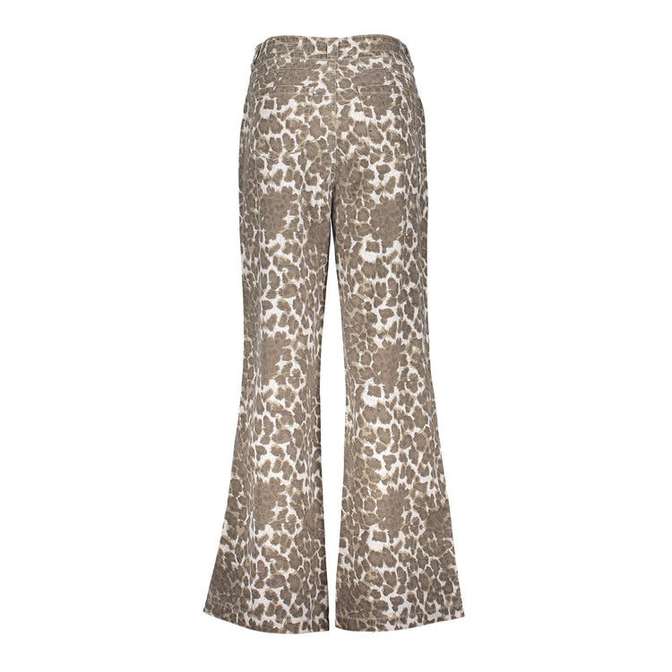 Geisha Fashion Damen Straight Leg Jeans mit Leopardenmuster