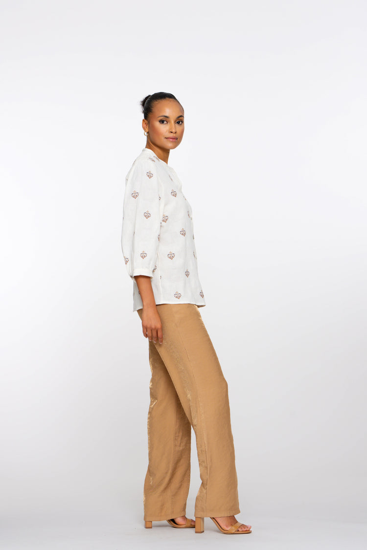 Geisha Fashion Damen Hose mit Glanz