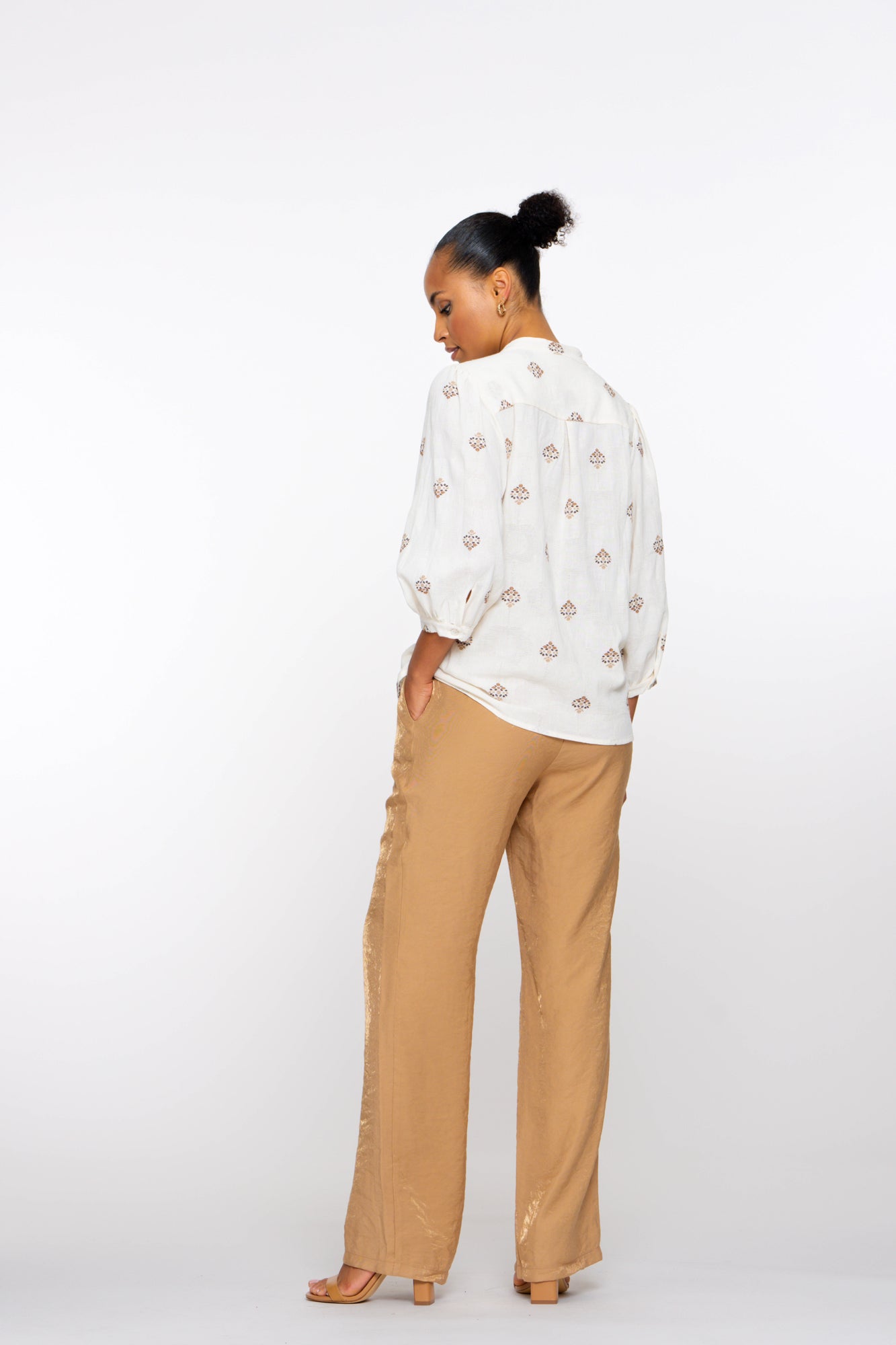 Geisha Fashion Damen Hose mit Glanz