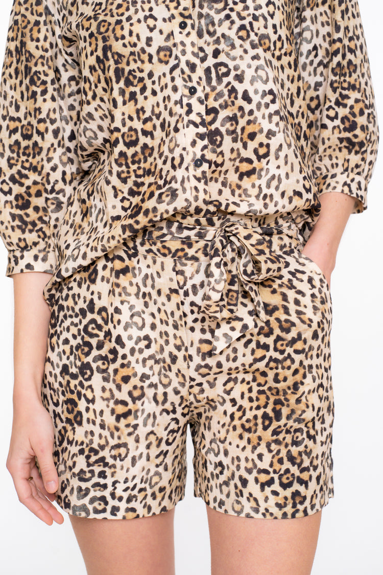 Geisha dames Leopard print short