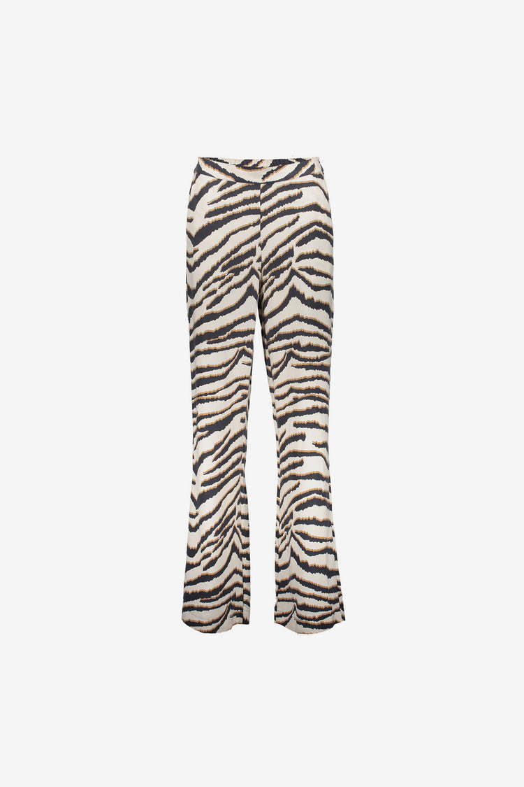 Geisha Fashion Damen Straight Leg Hose mit Zebraprint