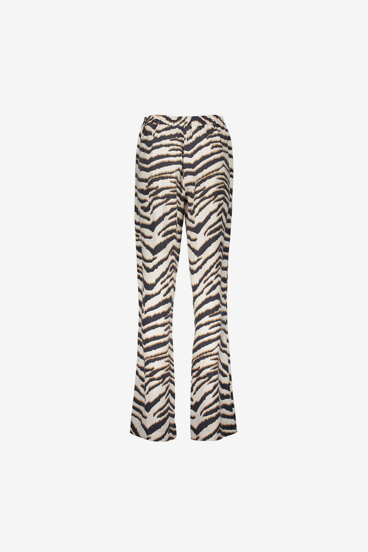 Geisha Fashion Damen Straight Leg Hose mit Zebraprint