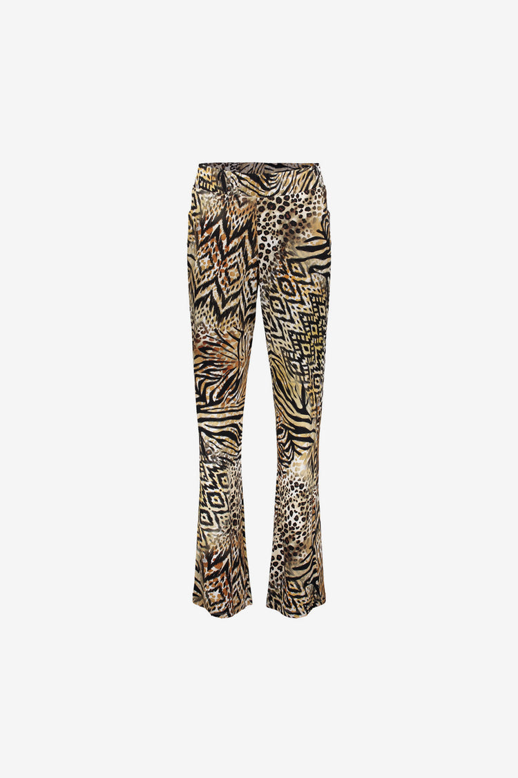 Geisha dames tricot broek met print
