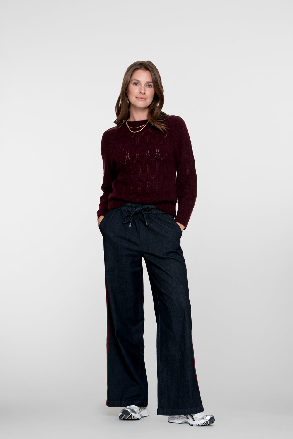Geisha Damen-Jeans im sportlichen Look mit Seitenstreifen