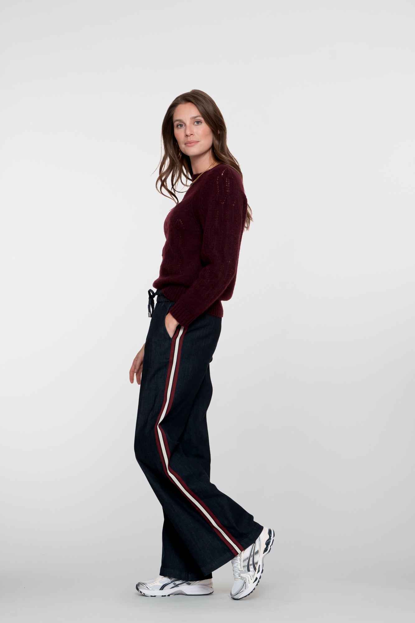 Geisha Damen-Jeans im sportlichen Look mit Seitenstreifen