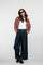 Geisha Damen-Plissee-Jeans