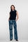 Geisha Damen Jeans mit weitem Bein und Patchwork