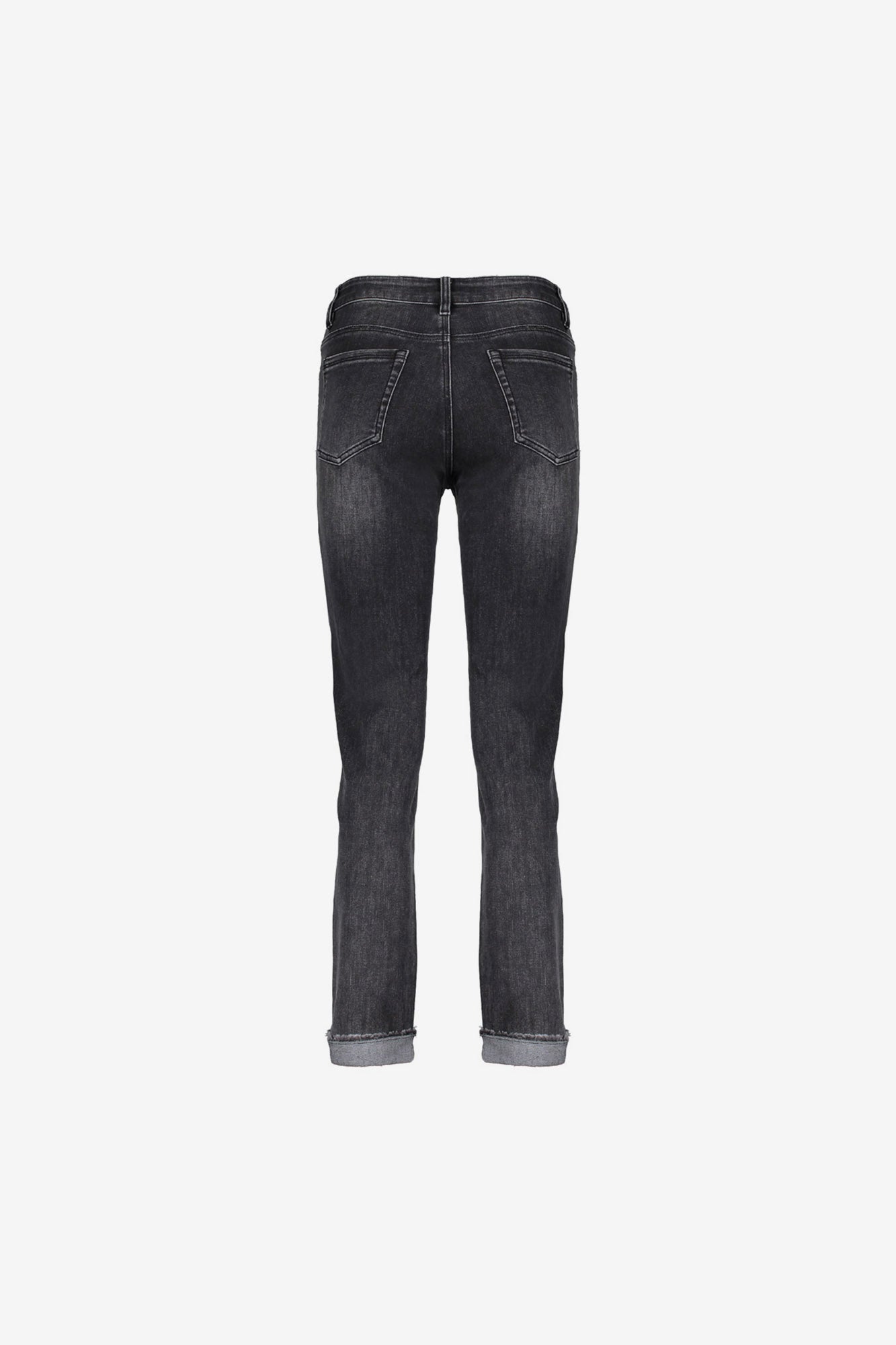 Geisha Damen-Slim-Fit-Jeans mit umgeschlagenen Hosenbeinen