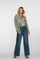 Geisha Damen-Flared-Jeans mit Doppelknopf