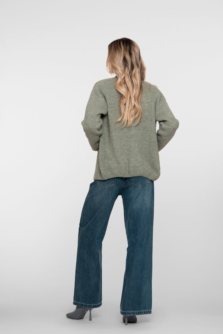 Geisha Damen-Flared-Jeans mit Doppelknopf