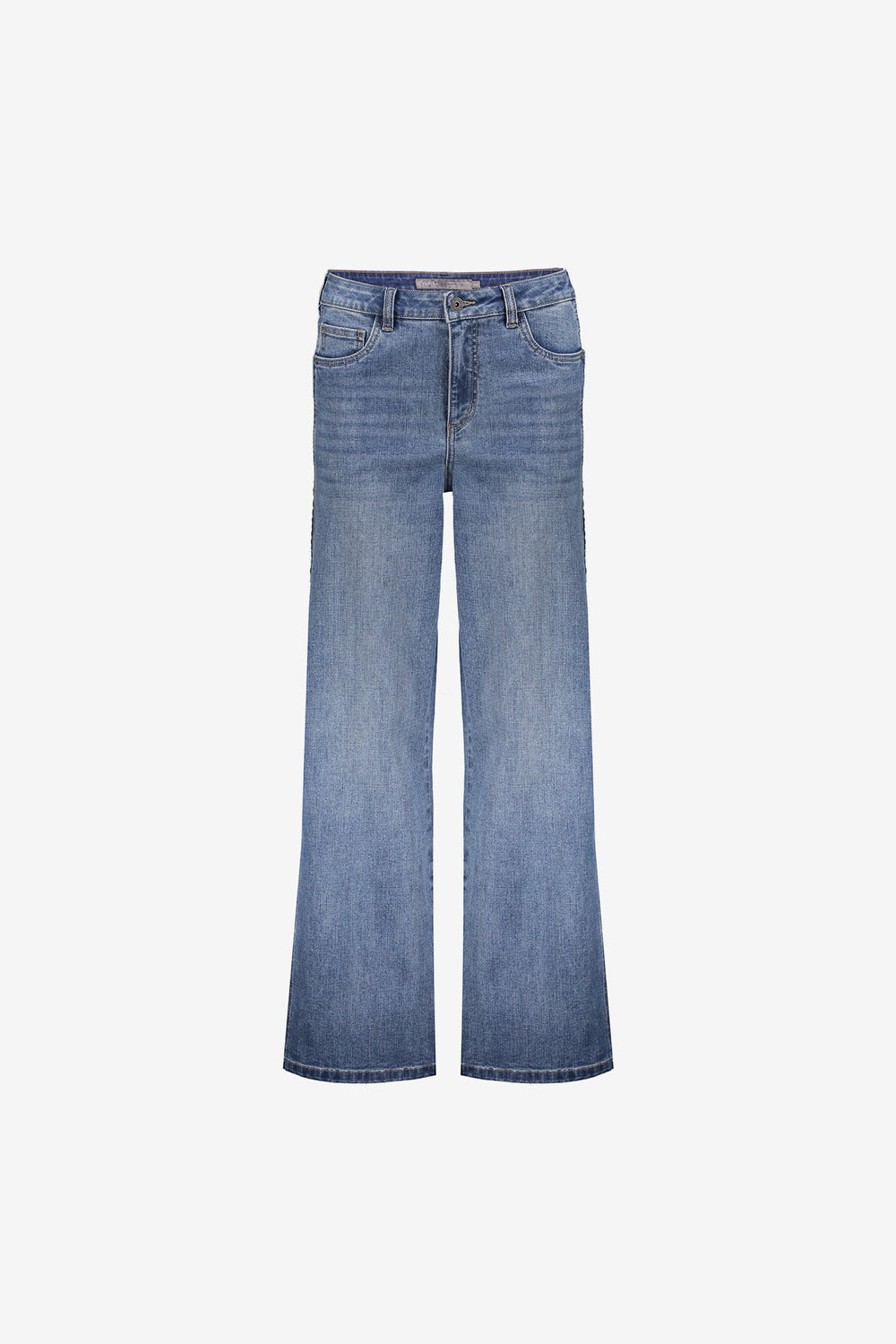 Geisha Damen-Wide-Leg-Jeans mit Seitenstreifen