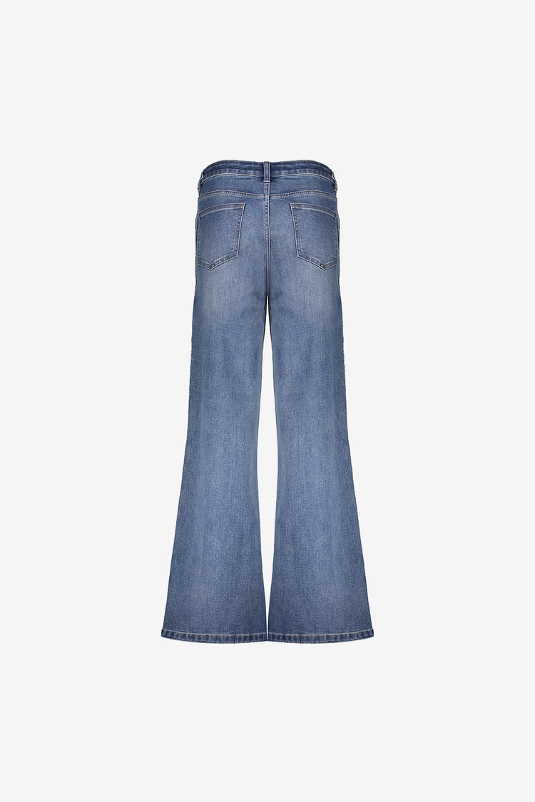 Geisha Damen-Wide-Leg-Jeans mit Seitenstreifen