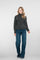 Geisha Damen-Wide-Leg-Jeans mit Kontrastnähten