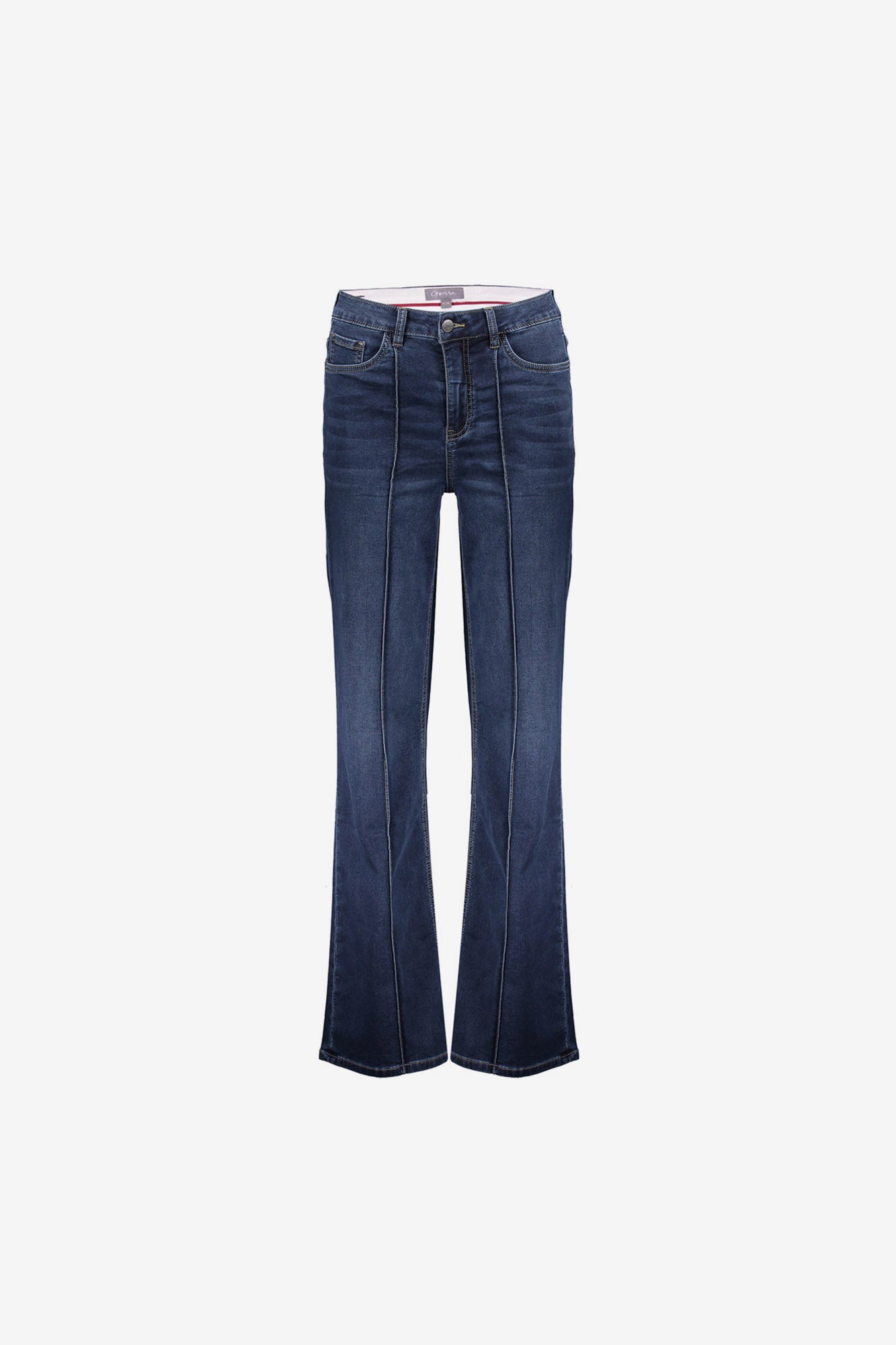 Geisha Damen-Wide-Leg-Jeans mit Kontrastnähten