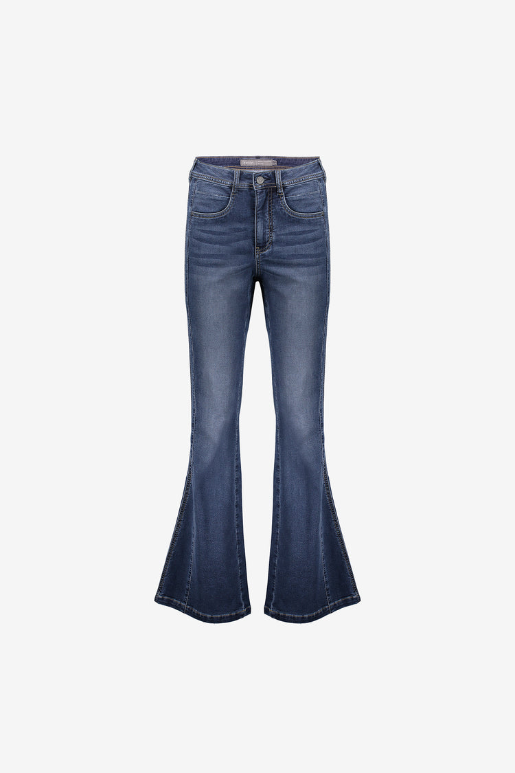 Geisha Damen-High-Waist-Flared-Jeans